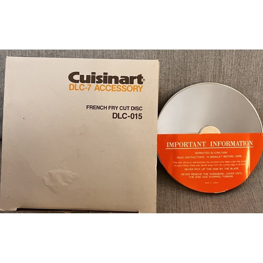 Cuisinart DLC-015 French Fry Cut Disc DLC-7 Food Processor Attachment NOS w/ Box